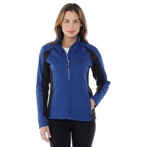 Elevate sport woman medium  sporty zip up shirt with collar in royal blue.